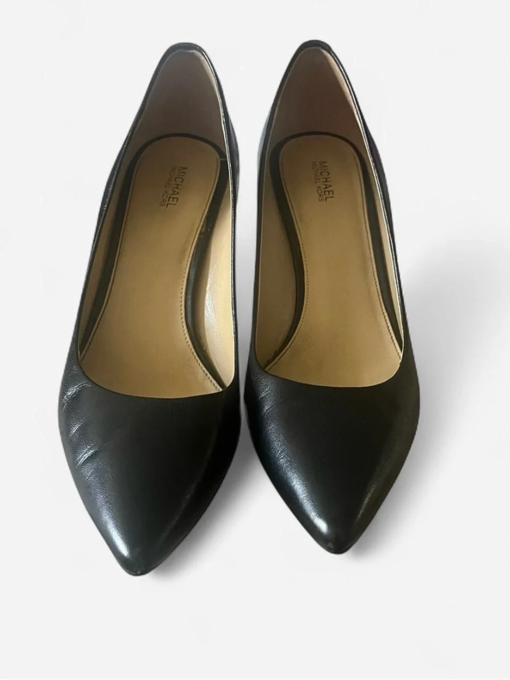Michael Kors Black Leather Pointed Toe Pumps Women’s 9.5M Stiletto Heels